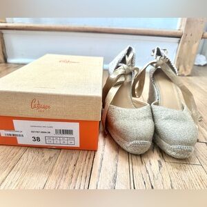 Castaner Women's Cream Espadrille Wedges